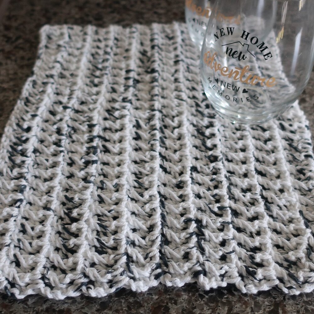 Multicolored Crochet Dish Drying Mats 100% Cotton Kitchen